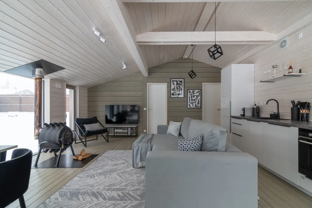 Новый дом с умной баней и персональным видом на лес и реку