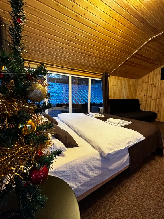 Коттедж Уютный домик с панорамными окнами с видом на лес — Архыз