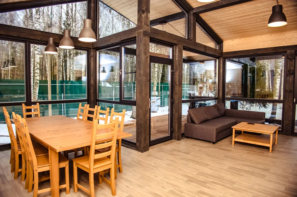 Дом В стиле лофт мини с панорамными окнами