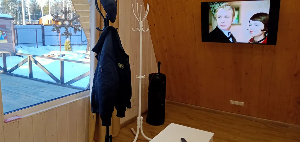 Большой а-фрейм дом с баней с сибирским чаном