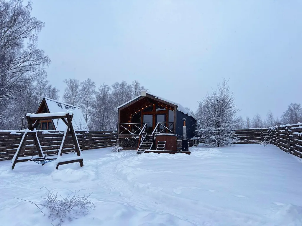 Барнхаус ЗИМА с подогреваемой купелью