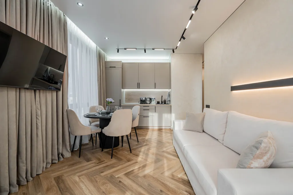 Апартаменты с видом на Кремль у аквапарка с парковкой