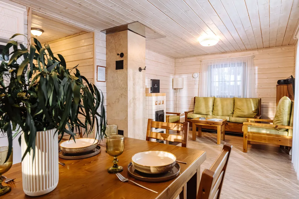 Коттедж Рускеала с сауной и видом на озеро