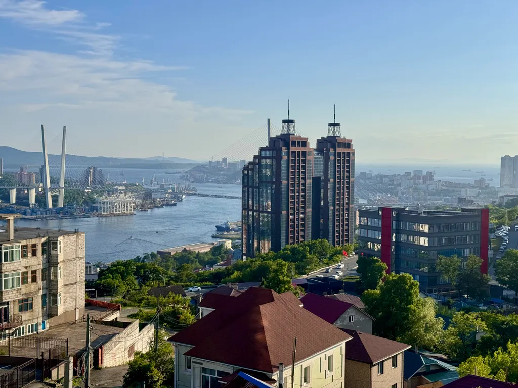 Великолепная квартира в центре с панорамным видом на Золотой мост