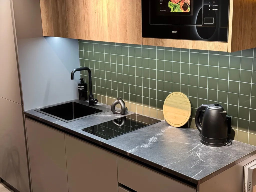 Абсолютно новая однокомнатная квартира с видом на город