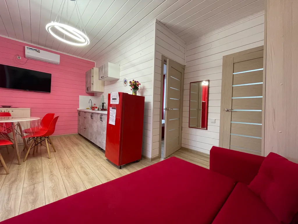 Эко дом под ключ на море на 4 человека, красный бархат