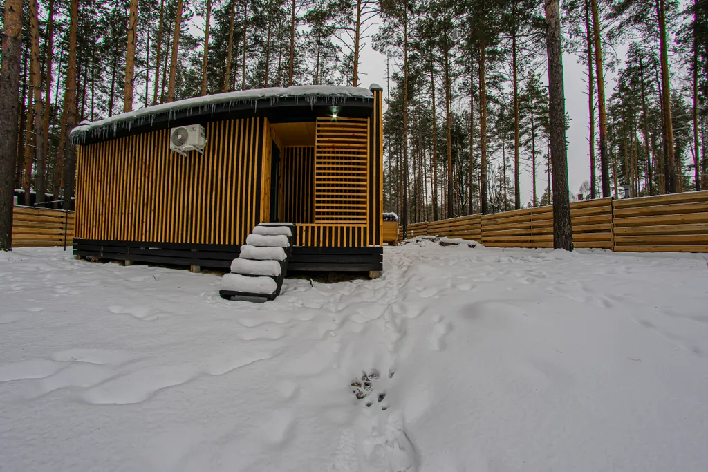 Вилла в Сосновом лесу с чаном и баней