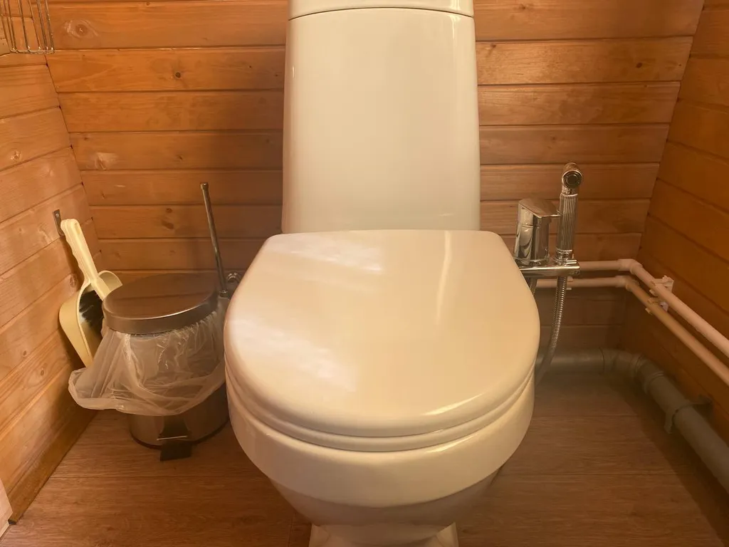 Арочный домик на краю леса без душа