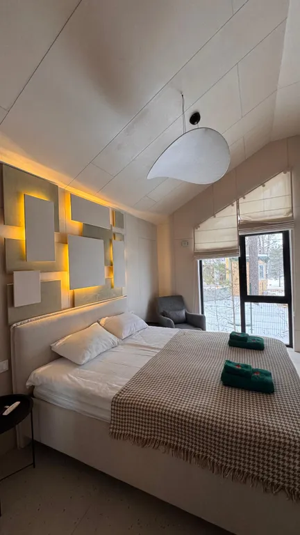 Большой зеленый дом до 6 чел с баней