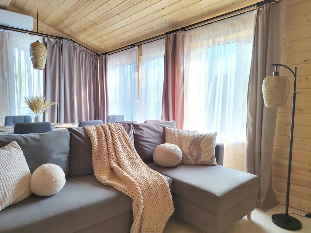 Коттедж Дом Какао с маршмеллоу с кинотеатром на террасе в КП Грин Лаундж — Истра