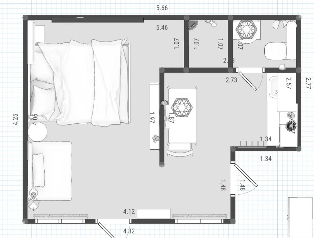 Квартира Квартира Студия в 15 минутах от моря — Геленджик