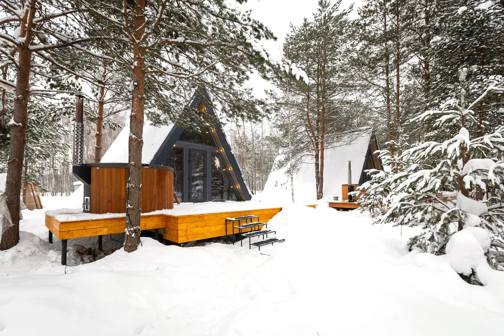 Домик 5 (A-Frame с купелью) 50 м2