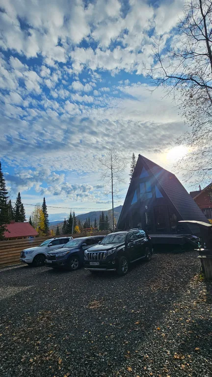 Дом в стиле A-frame с видом на горы, Шерегеш