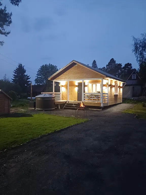 Уютный домик-баня с купелью в тихом местечке