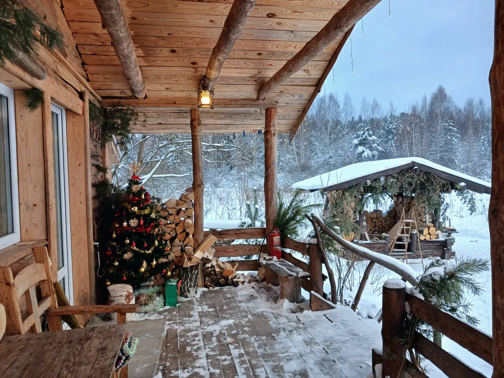 Дом у леса с камином на окраине для отдыха души и тела