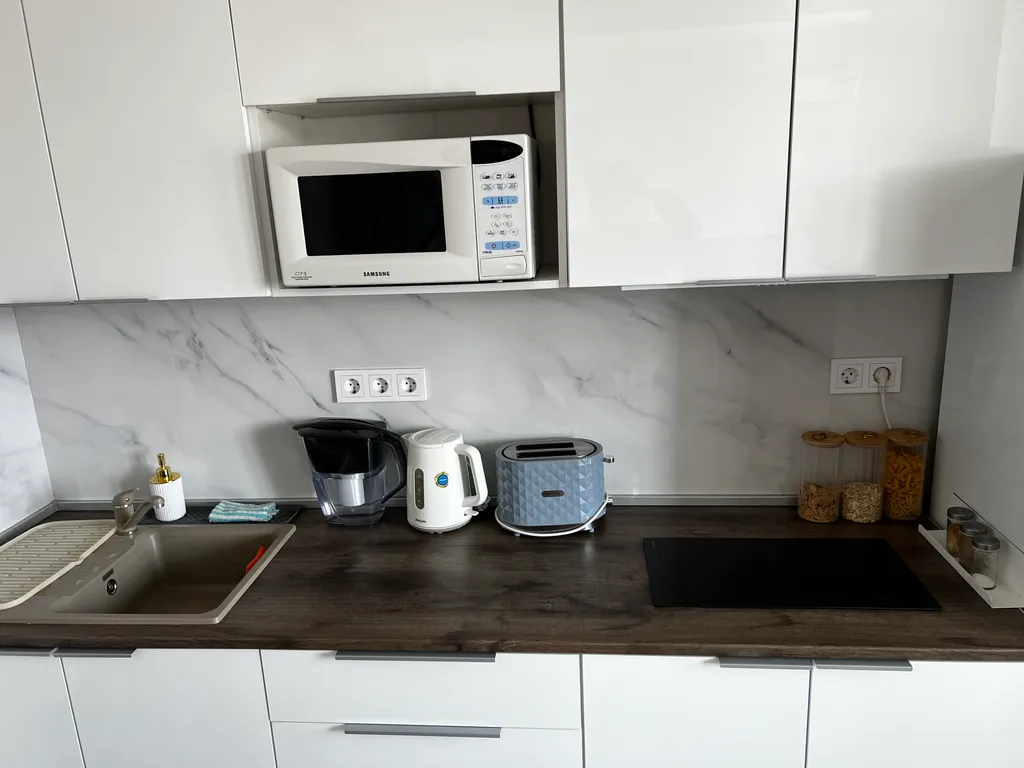 Уютная светлая квартира Аквамарин в новом развитом районе города