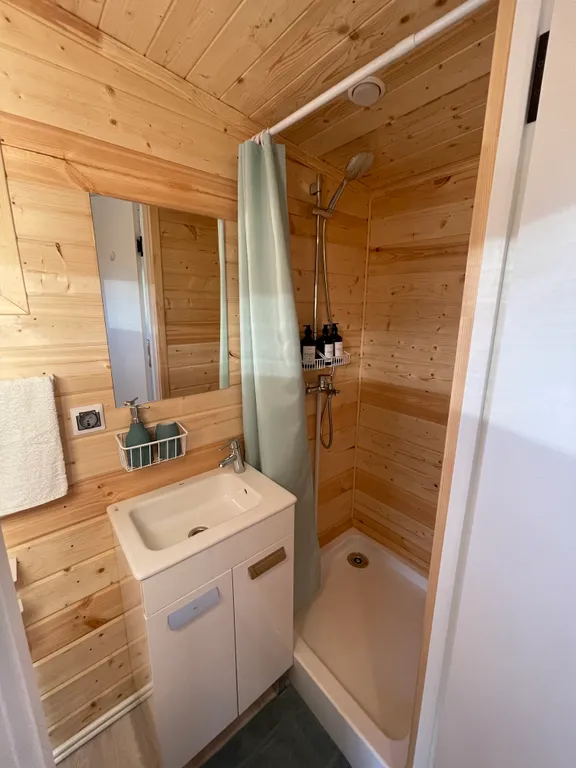 Дом с баней у леса