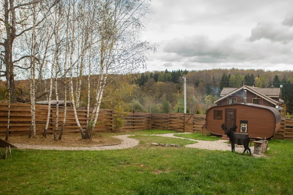 Барнхаус ВЕСНА с камином и баней