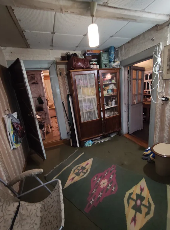 Деревенский дом с дровяной печью у леса