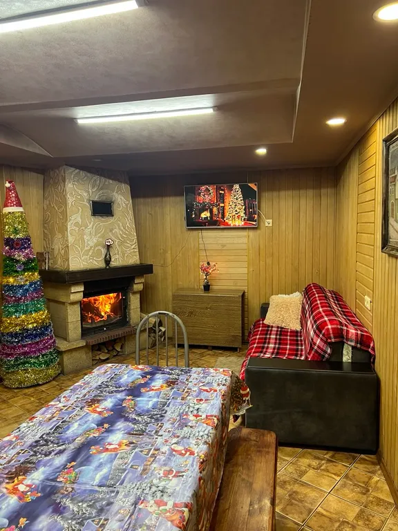 Уютный домик с баней, камином и террасой возле пруда