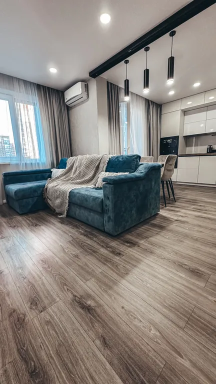 Стильная и просторная студия с бесконтактным заселением