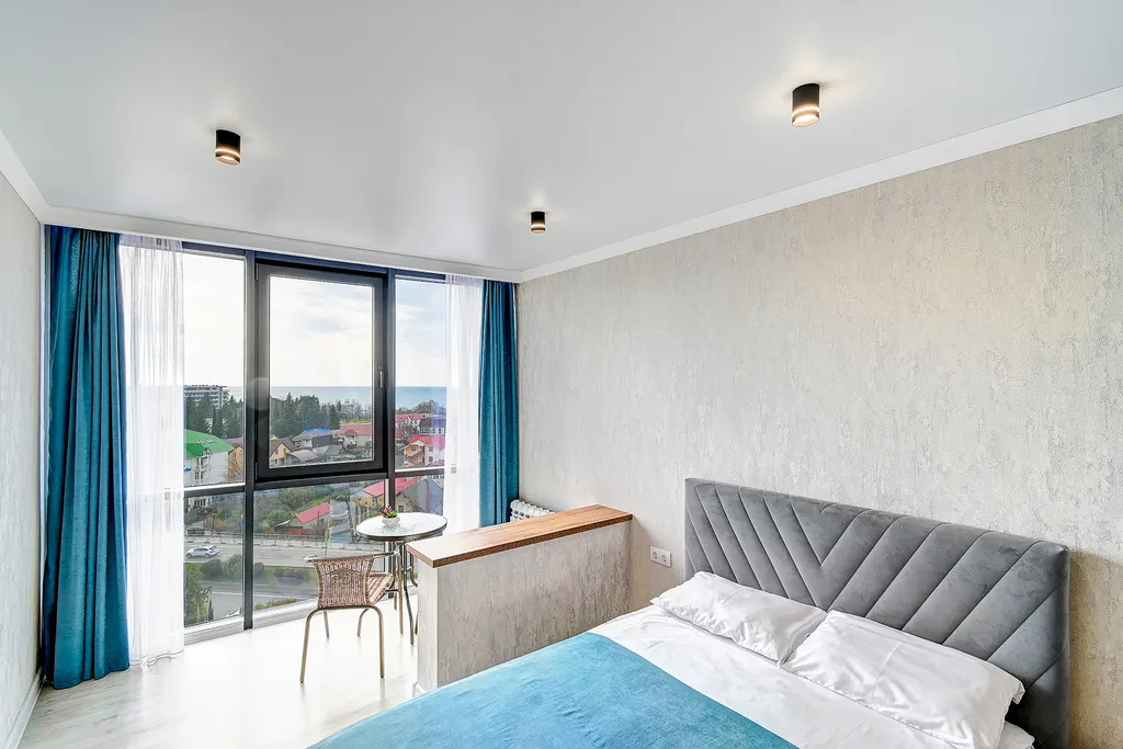 Квартира Квартира Уютная студия с панорамой на море, с бассейном на территории жк — Адлер