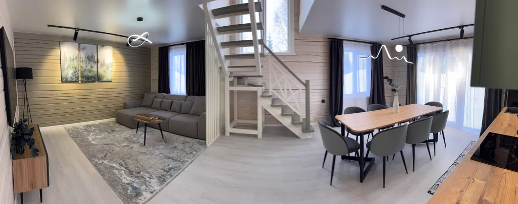 «The Лес» дом на 10 человек в 5 минутах от подъемников