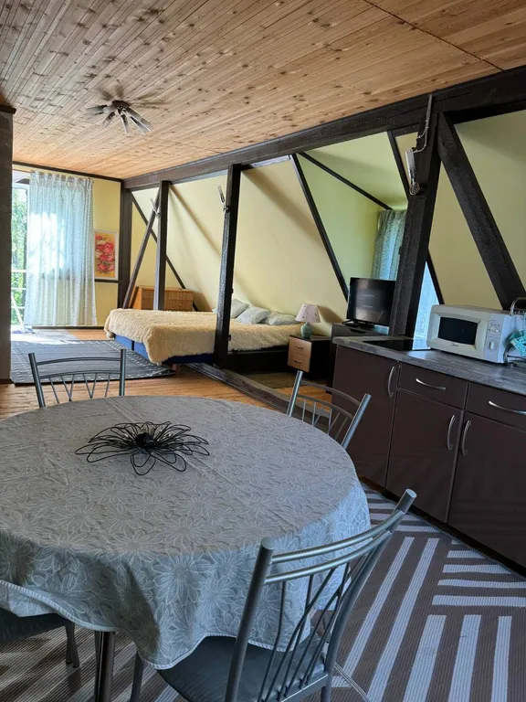 Мансардный этаж в доме на самом берегу Ладоги в сосновом лесу.