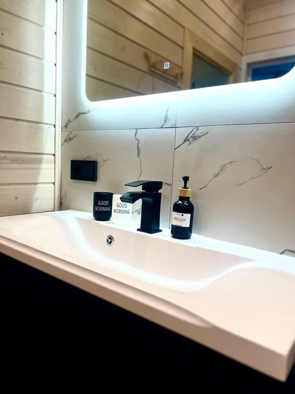 Уютнейший A-frame с сауной Черника