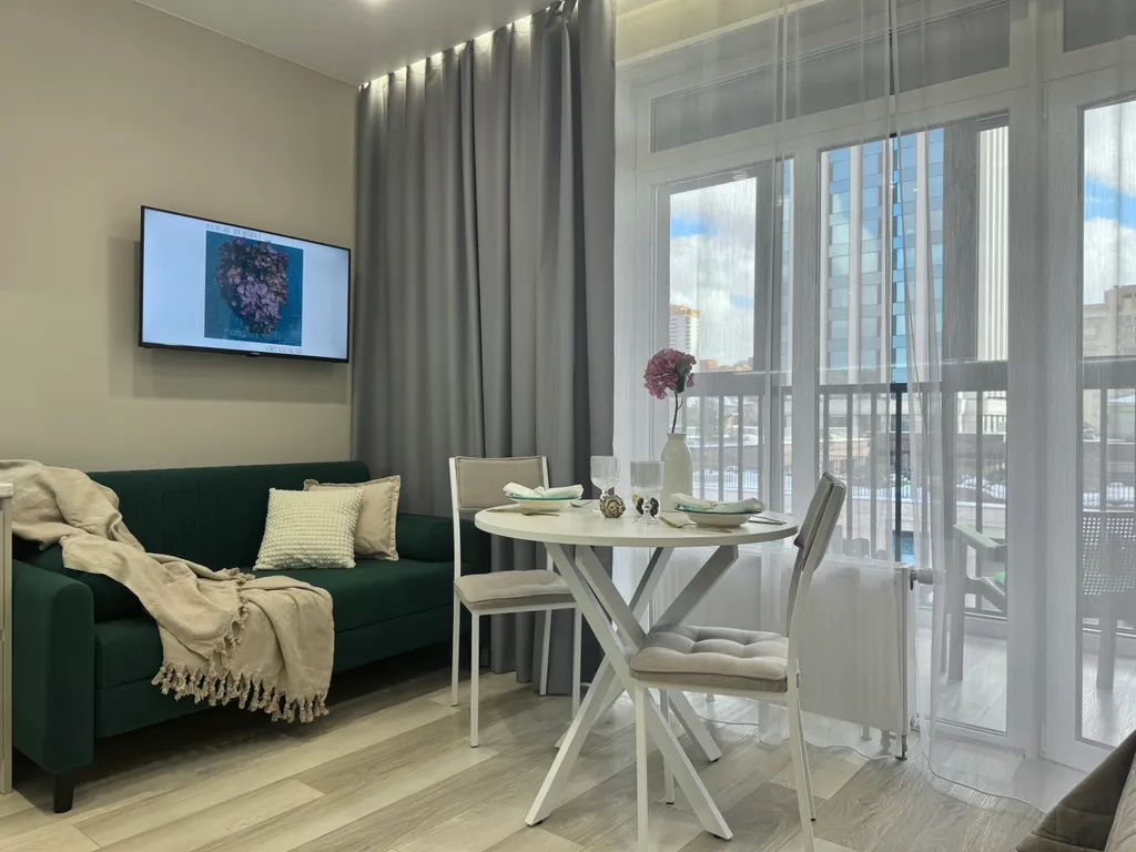 Светлая студия в ЖК Облака 2 у метро Октябрьская