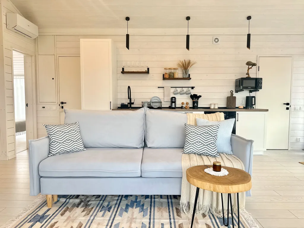 Панорамный барн в стиле Дубльдом с баней и чаном