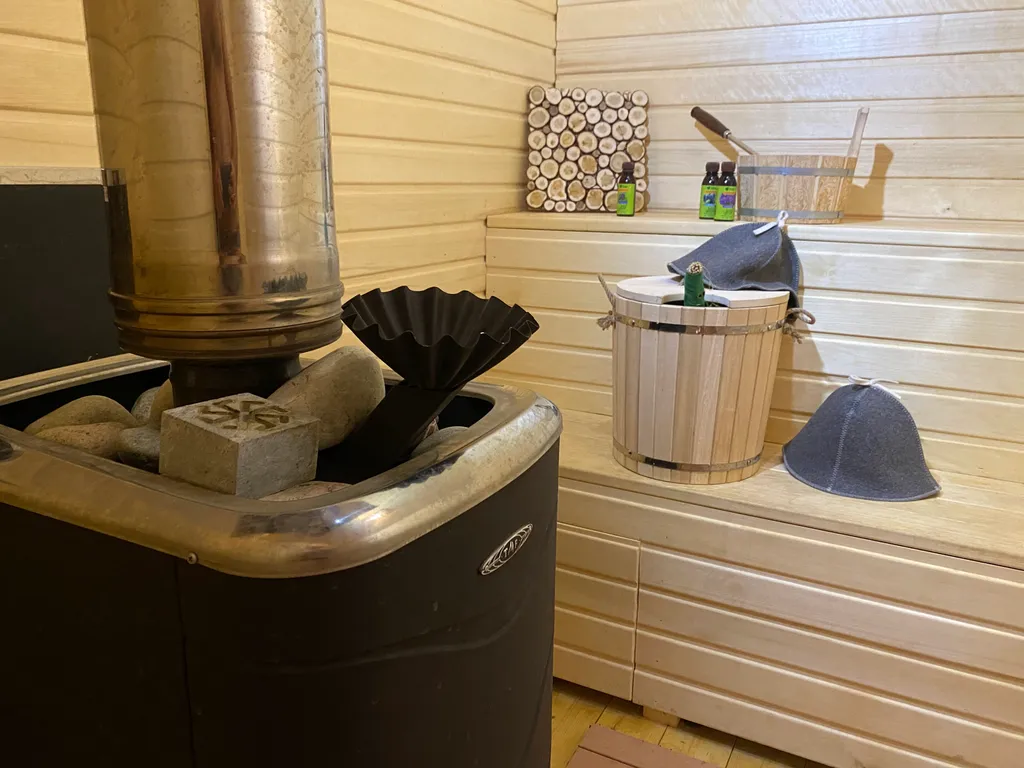 Барнхаус с баней и панорамными окнами