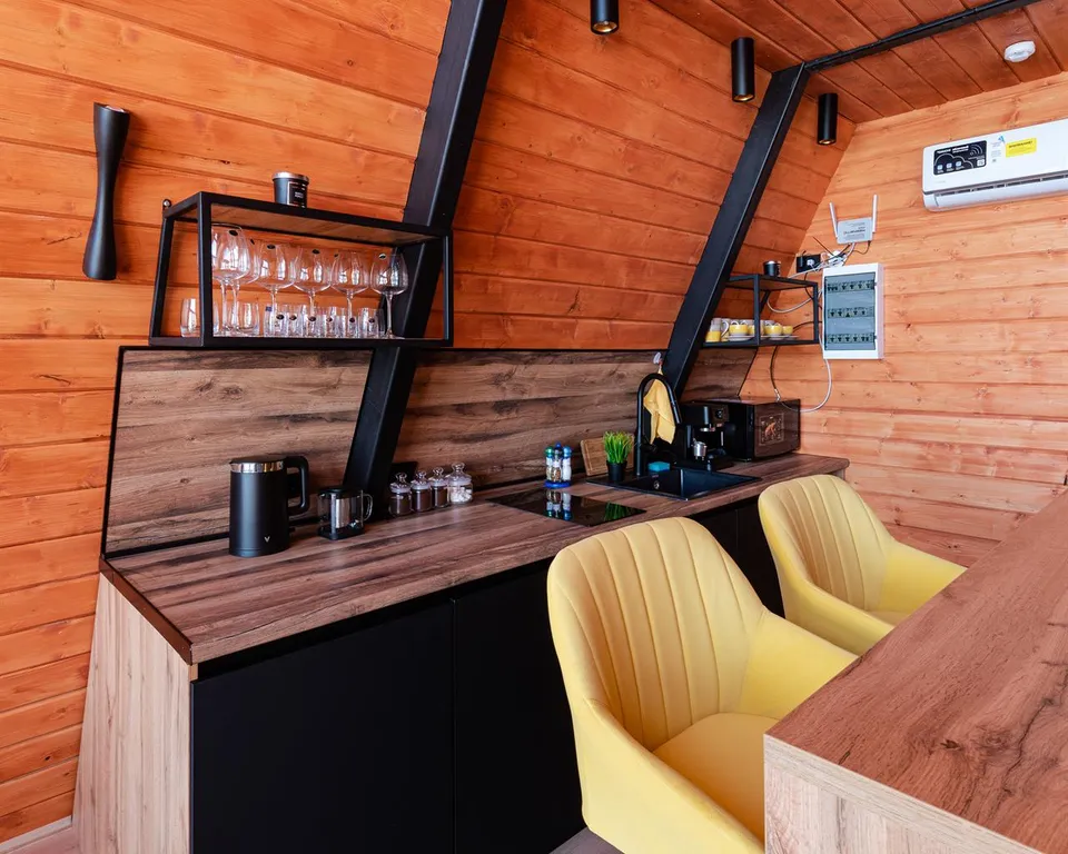 Треугольный дом А-фрейм рица