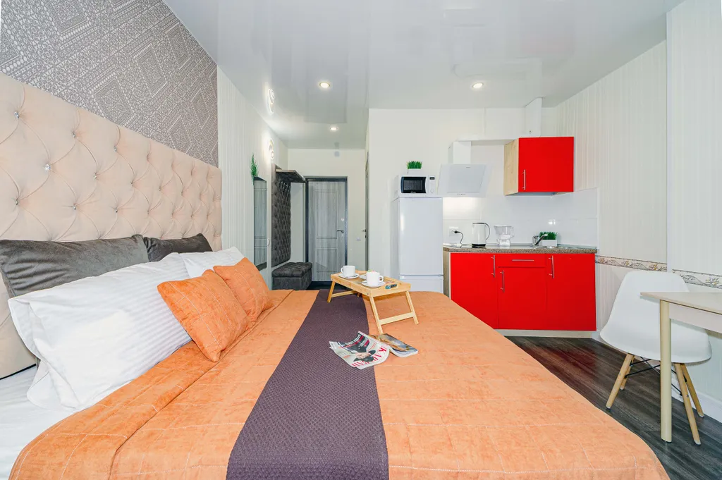 Удобная локация в самом центре с панорамой на город и арену