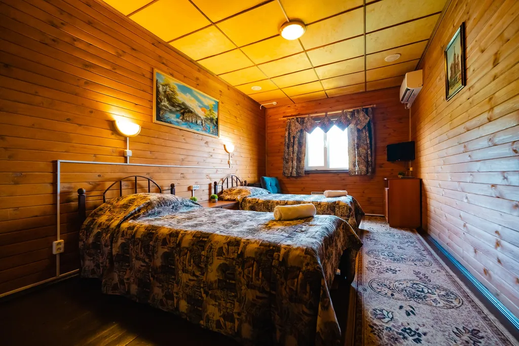 Квартира Двухместный номер с 2 отдельными кроватями с видом на озеро — Веськово