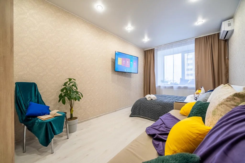 Современная 1-комнатная квартира с балконом в центре Рязани