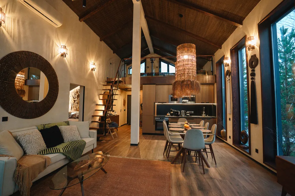 Barnhouse 120 м2 с камином и горячим чаном в Krona camp (40 км от Уфы)