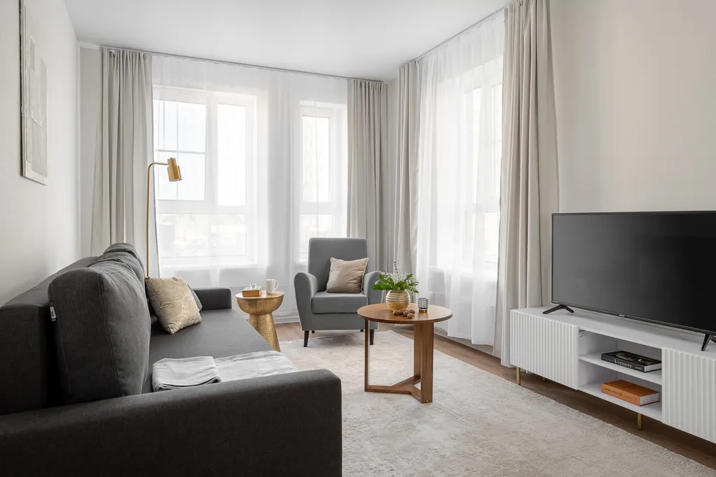 Трехкомнатная квартира с евроремонтом