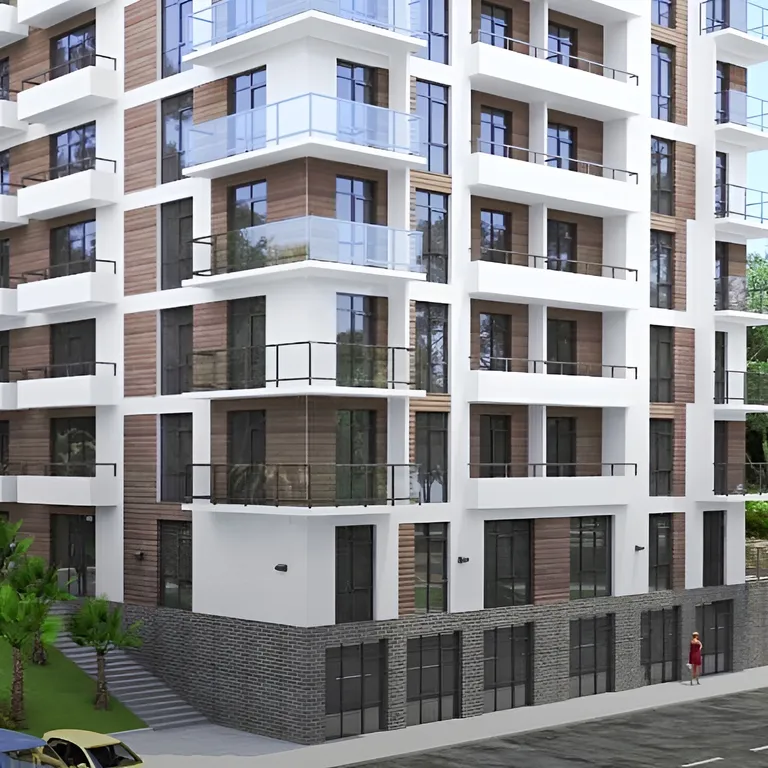 Студия с балконом и видом на море