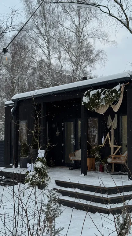 Скандинавский дом с джакузи, сауной и видом на живописное поле