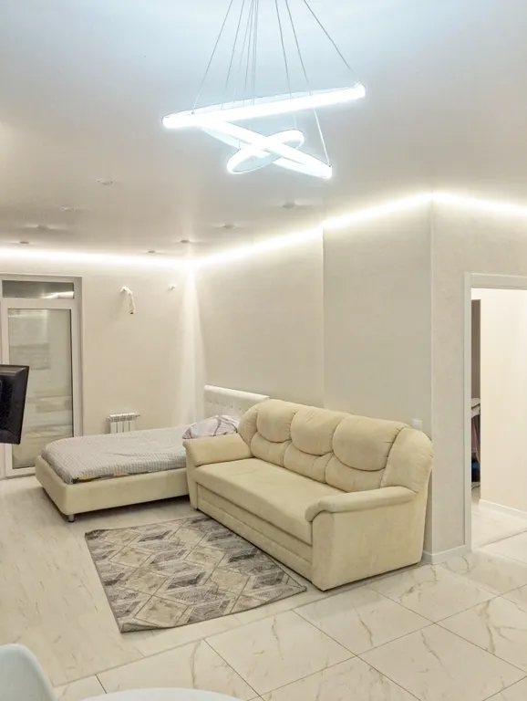 1-комнатная евродвушка огромная, 2 кровати, раскладной диван