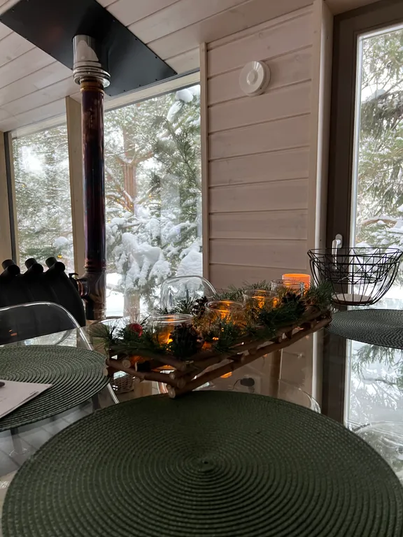 Коттедж Дубль дома с панорамными окнами на сосны — Семеновское