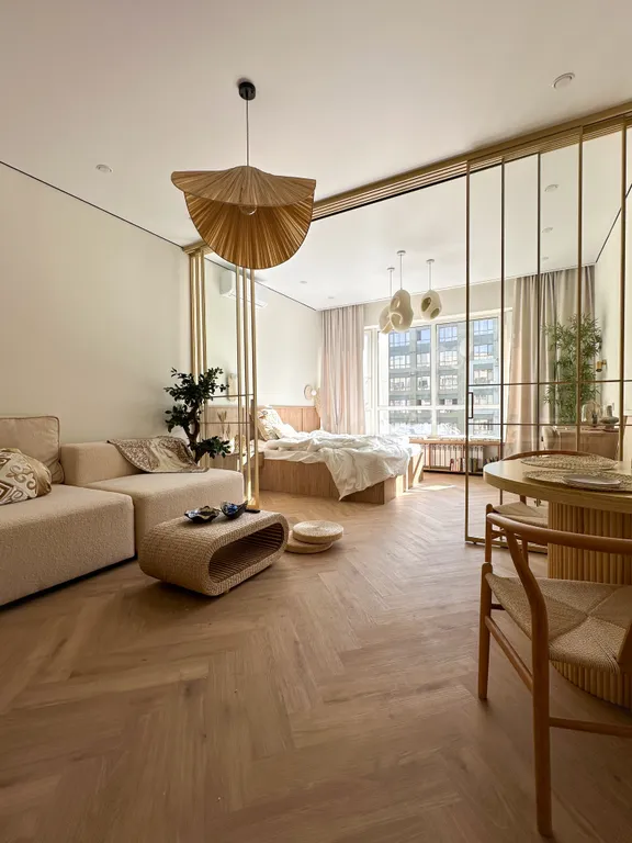 Квартира Japandi in Meridian — Алматы