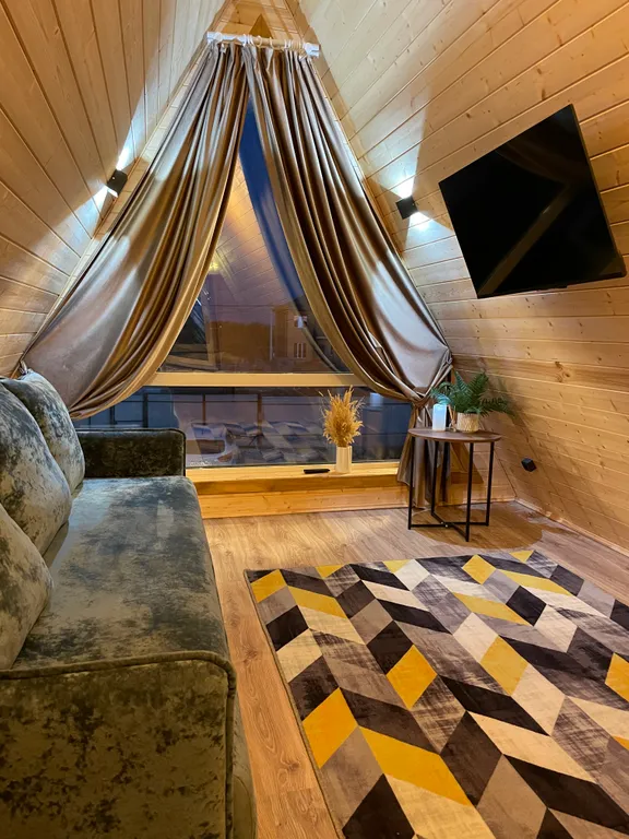 Дом А-фрейм с баней