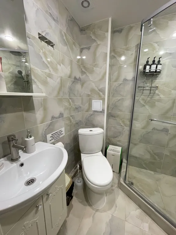 Апартаменты 3 минуты до моря с частичным видом на горы