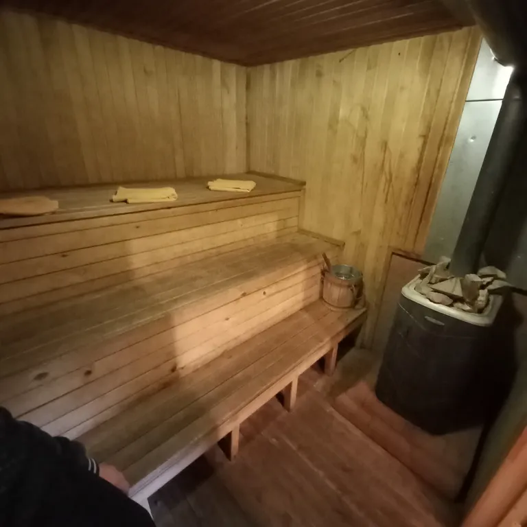 Дом-баня на дровах в деревне