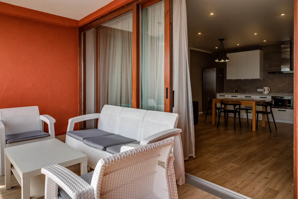 Одна спальня и гостиная, вид на море