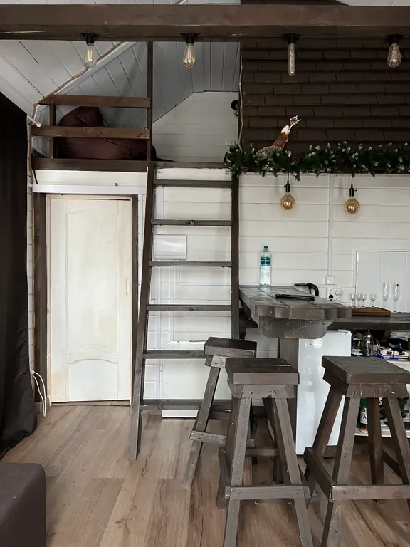 Коттедж Уютный домик с камином и кедровой бочкой на берегу озера — Лобня