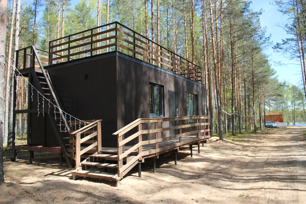 Коттедж Дом с 2 спальнями и панорамным видом на лес — аренда посуточно в Гдов