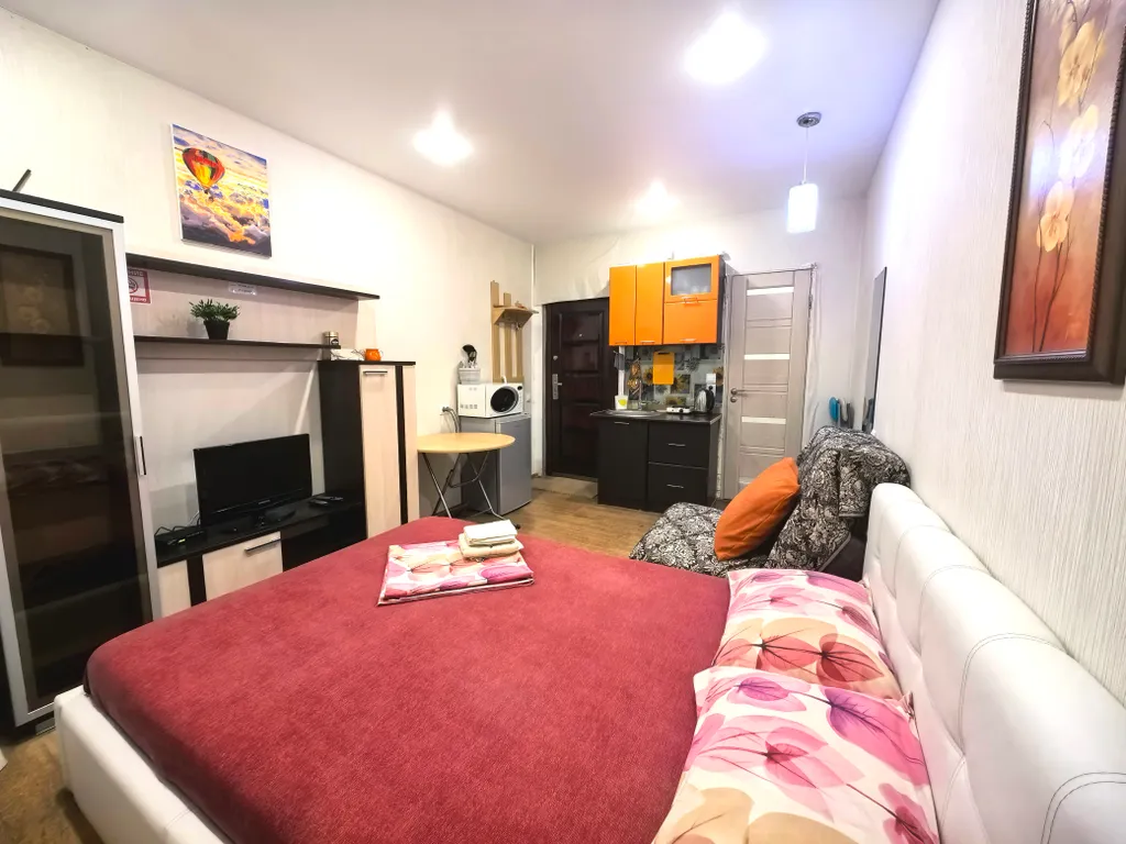 Уютная студия  с бесплатным Wi-Fi